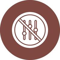 Mute Glyph Multi Circle Icon vector