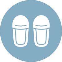 Slippers Glyph Multi Circle Icon vector