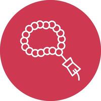 tasbih línea multi circulo icono vector