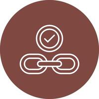 Hyperlink Line Multi Circle Icon vector