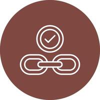 Hyperlink Line Multi Circle Icon vector