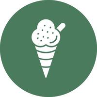 helado glifo multi circulo icono vector