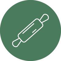 Rolling Pin Line Multi Circle Icon vector