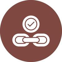 Hyperlink Glyph Multi Circle Icon vector