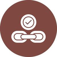 Hyperlink Glyph Multi Circle Icon vector