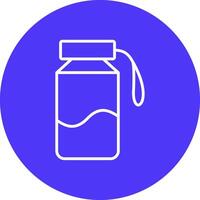 Water Bottle Line Multi Circle Icon vector