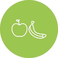 Healthy Eating Line Multi Circle Icon vector