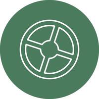 Steering Line Multi Circle Icon vector