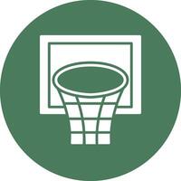 Basketball Hoop Glyph Multi Circle Icon vector