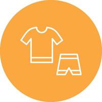 Workout Clothes Line Multi Circle Icon vector
