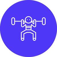 Workout Line Multi Circle Icon vector