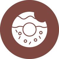 rosquilla glifo multi circulo icono vector