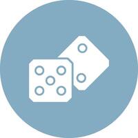 Dice Glyph Multi Circle Icon vector