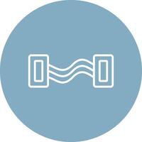 Chest Expander Line Multi Circle Icon vector