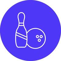 Bowling Line Multi Circle Icon vector