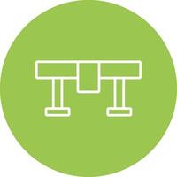 Bench Line Multi Circle Icon vector