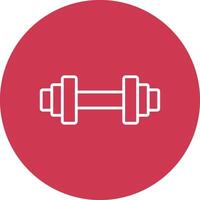 Barbell Line Multi Circle Icon vector