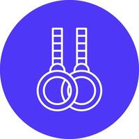 Gymnastic Rings Line Multi Circle Icon vector