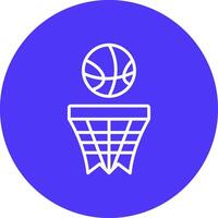 baloncesto línea multi circulo icono vector