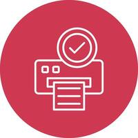 Printer Line Multi Circle Icon vector