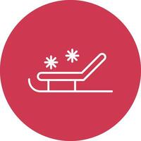 Sled Line Multi Circle Icon vector