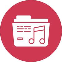 music Glyph Multi Circle Icon vector