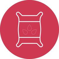 Seed Bag Line Multi Circle Icon vector