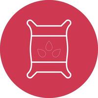 Seed Bag Line Multi Circle Icon vector