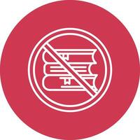 Prohibited Sign Line Multi Circle Icon vector