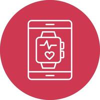 Smartwatch Line Multi Circle Icon vector