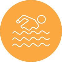 Swimming Line Multi Circle Icon vector