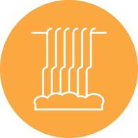 Waterfall Line Multi Circle Icon vector