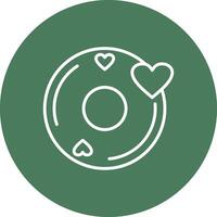 Cd Line Multi Circle Icon vector