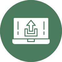 Upload Glyph Multi Circle Icon vector