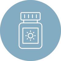 Sun Block Line Multi Circle Icon vector