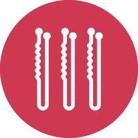 Bobby Pin Glyph Multi Circle Icon vector