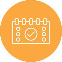 Tasks Line Multi Circle Icon vector