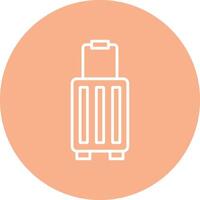 Suitcase Line Multi Circle Icon vector