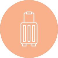 Suitcase Line Multi Circle Icon vector