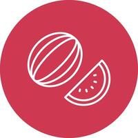Watermelon Line Multi Circle Icon vector