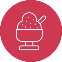 Ice Cream Line Multi Circle Icon vector