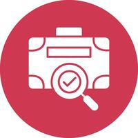 Suitcase Glyph Multi Circle Icon vector