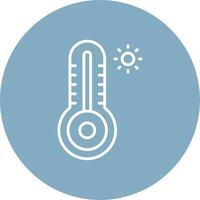 Thermometer Line Multi Circle Icon vector