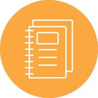 Notebook Line Multi Circle Icon vector