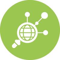 Networking Glyph Multi Circle Icon vector