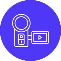 Camera Line Multi Circle Icon vector