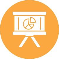 Pie Chart Glyph Multi Circle Icon vector