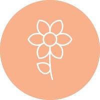 Flower Line Multi Circle Icon vector