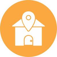 Home Location Glyph Multi Circle Icon vector