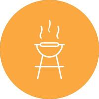 Bbq Line Multi Circle Icon vector